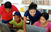 students at computers