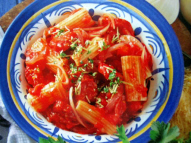 RIGATONI WITH CHORIZO AND TOMATO RIGATONI WITH CHORIZO AND TOMATO